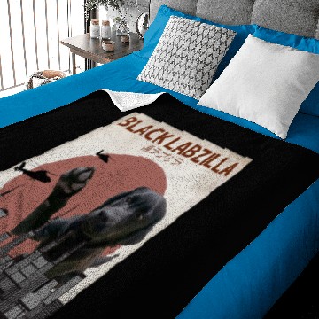 Discover Black Labzilla Giant Labrador Retriever Lab Baby Blankets