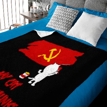Discover my cat is a communist 2 vectorized Baby Blankets