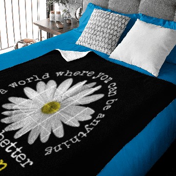 Discover Be A Nice Human Daisy Flower Baby Blankets