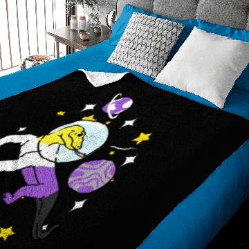 Discover Nonbinary Pride Komodo Dragon In Space Baby Blankets