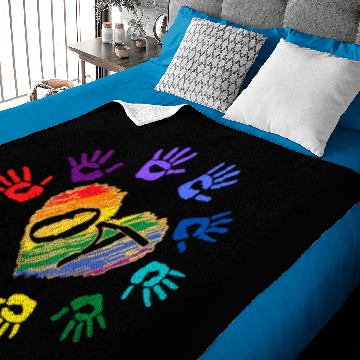 Discover Rainbow Meaningful OT Hands, Occupational Therapy Baby Blankets