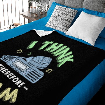 Discover I Think Therefore I Ham Funny Ham Radio Operator Baby Blankets