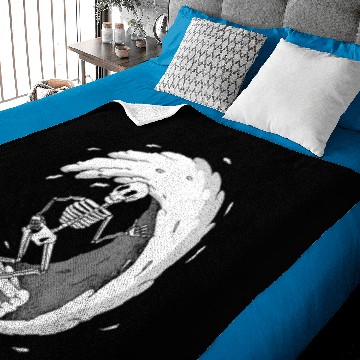 Discover surfing skeleton Baby Blankets