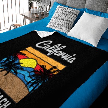 Discover California long beach with beach Baby Blankets