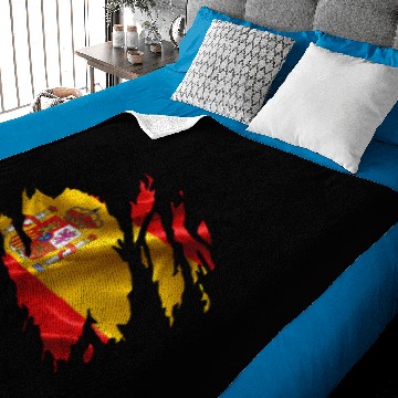 Discover Spain Flag Ripped Baby Blankets