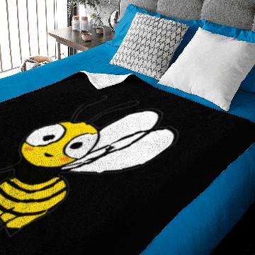 Discover Bee at the waving beekeeper beekeeping Baby Blankets
