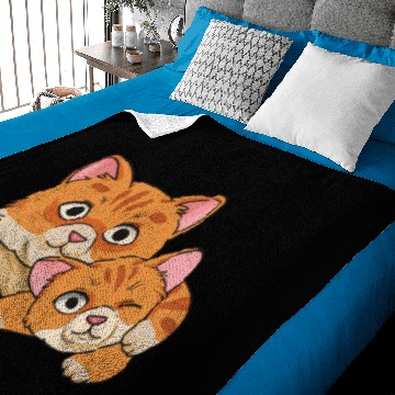 Discover Cute Kitty Pile Anime Cats Kawaii Cat Design Baby Blankets