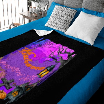 Discover HALLOWEEN graveyard shift Baby Blankets