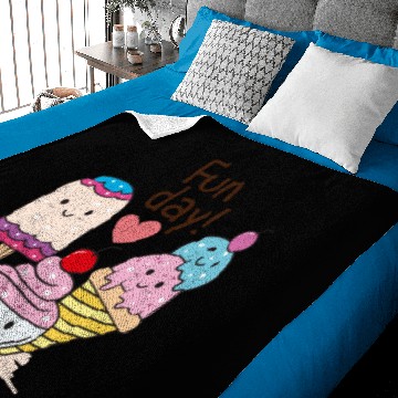 Discover Cute ice cream Baby Blankets