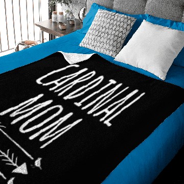 Discover School Mascot Cardinal Mom graphic Baby Blankets