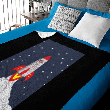 Discover Space Rocket Baby Blankets