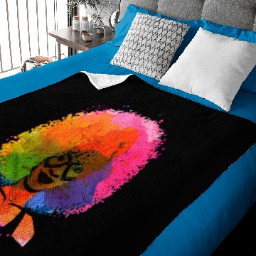Discover Colorful Dripping In Melanin Afro Queen Baby Blankets