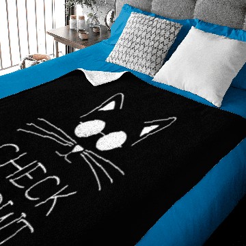Discover Check Meow Funny Cat Owner Baby Blankets