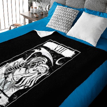 Discover Tarot Card Occult Witchcraft Skeleton Death Gothic Baby Blankets