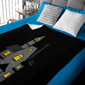 Discover Haunted house Halloween Baby Blankets