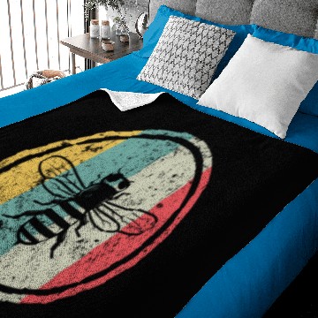 Discover Retro honey bee beekeeping vintage beekeeping Baby Blankets