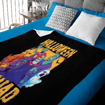 Discover Halloween Squad Skeleton Ghost Wolf Vampire Witch Baby Blankets