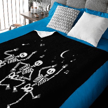 Discover Funny Halloween Dancing Skeleton Baby Blankets