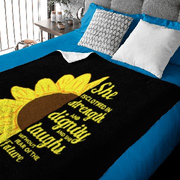 Discover Funny Sunflower Religious Christian Bible Verse Go Baby Blankets