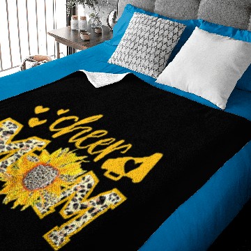 Discover Cheer Mom Sunflower Leopard Baby Blankets