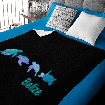 Discover Belize Peaceful Turtles Fun Gift Baby Blankets
