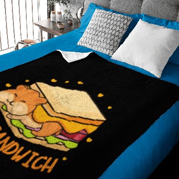 Discover Ham Sandwich Hamster Baby Blankets