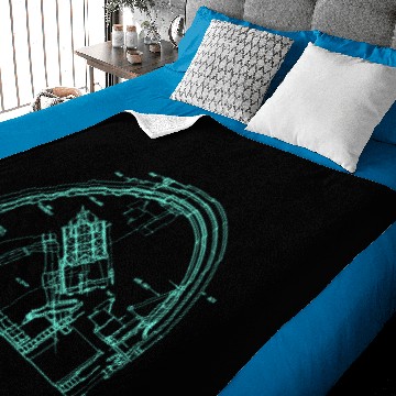 Discover Turquoise Astronomy telescope illustration Baby Blankets