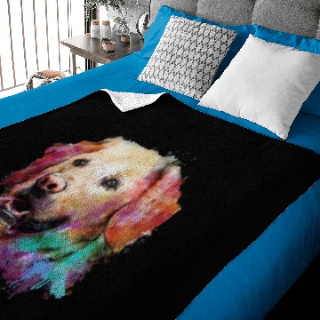 Discover Splash Art Labrador Retriever Lab Gift Men Women Baby Blankets