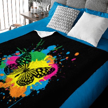 Discover Multi Colored Paint Splash Splatter Graphic Baby Blankets