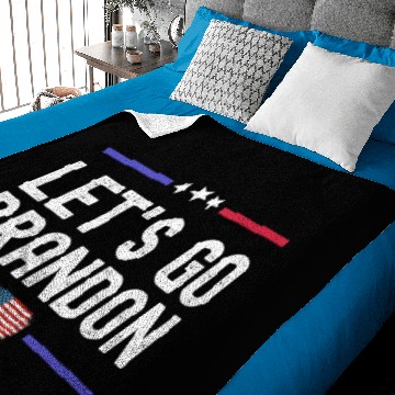 Discover Let's Go Brandon Conservative Anti Liberal US Flag Baby Blankets