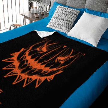 Discover Orange Creepy Pumpkin Halloween Baby Blankets