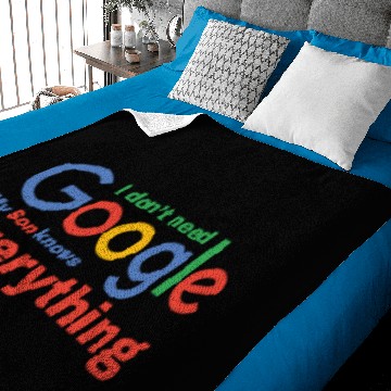 Discover I don't need google my son knows everything Baby Blankets