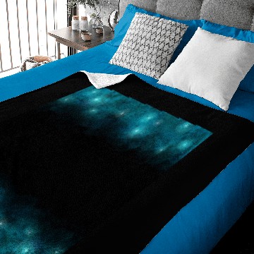 Discover Teal Galaxy Watercolor Universe Baby Blankets