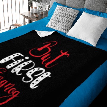 Discover But First Eggnog Baby Blankets