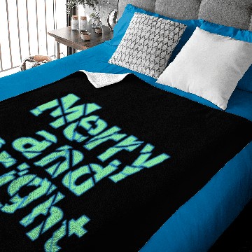 Discover merry and bright text design Baby Blankets