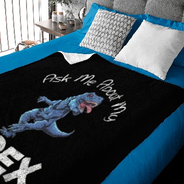 Discover Ask Me About My T Rex Baby Blankets
