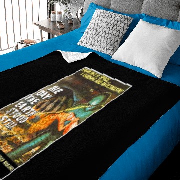 Discover Robot Halloween Earth Invasion Science Fiction Baby Blankets