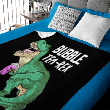 Discover Dinosaur Bubble Tea Rex Bobasaurus Boba Milk Tea D Baby Blankets