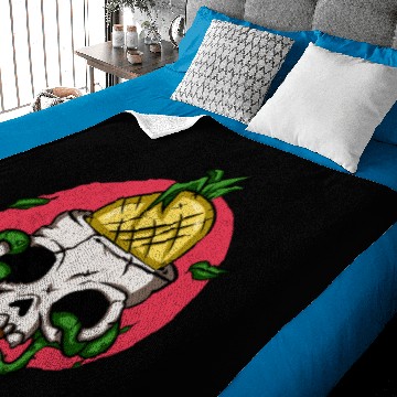 Discover Pineapple Skull Baby Blankets