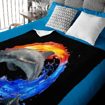 Discover Dolphin Jump Baby Blankets