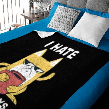 Discover Funny I Hate Mondays Coffee Cat Baby Blankets