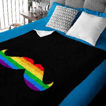 Discover Moustache Movember Rainbow Color Vintage Design Baby Blankets