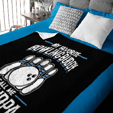 Discover bowling Grandpa skittles bowling grandpa bowler Baby Blankets