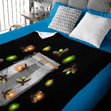 Discover Fireflies Camping Insects Baby Blankets