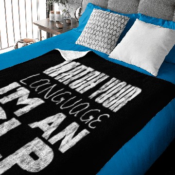 Discover Watch Your Language I'm An Slp Baby Blankets