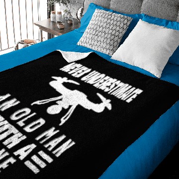 Discover Drone Pilot Grandpa Gift Idea: Old Man with a Baby Blankets