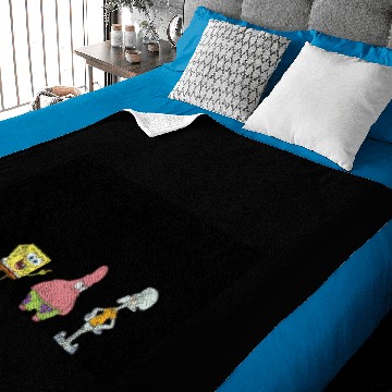 Discover Patrick fighting with squidward Baby Blankets