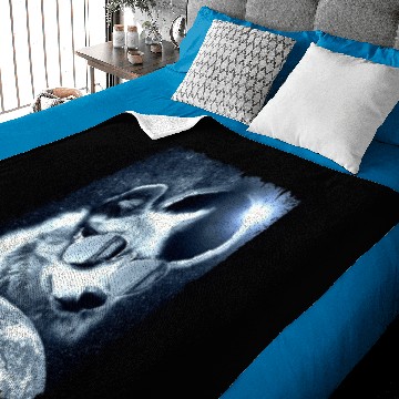 Discover Galaxy Wolf Sunglasses Solar Eclipse Earth Baby Blankets