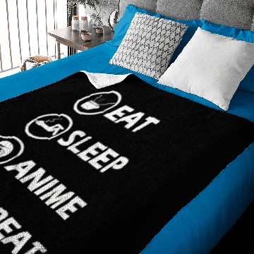 Discover Eat Sleep Anime Repeat Japanese Anime Manga Baby Blankets
