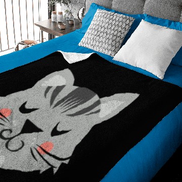 Discover Grey Cat Portrait Sleeping Baby Blankets